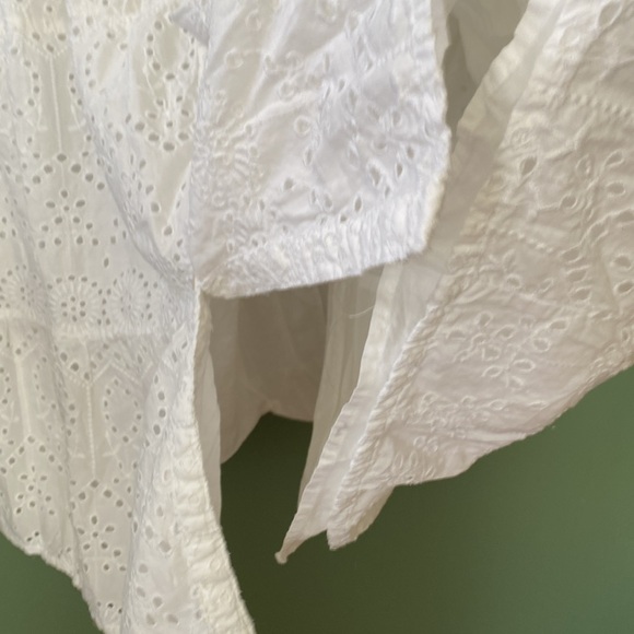 Women’s white eyelet embroidered Tierred tunic dress, size 28/30 - Picture 8 of 11